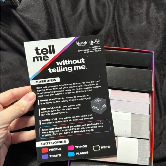 Tell Me Without Telling Me - Card Game Adult Content Party Game - NSFW - 18+ - Picture 4 of 5